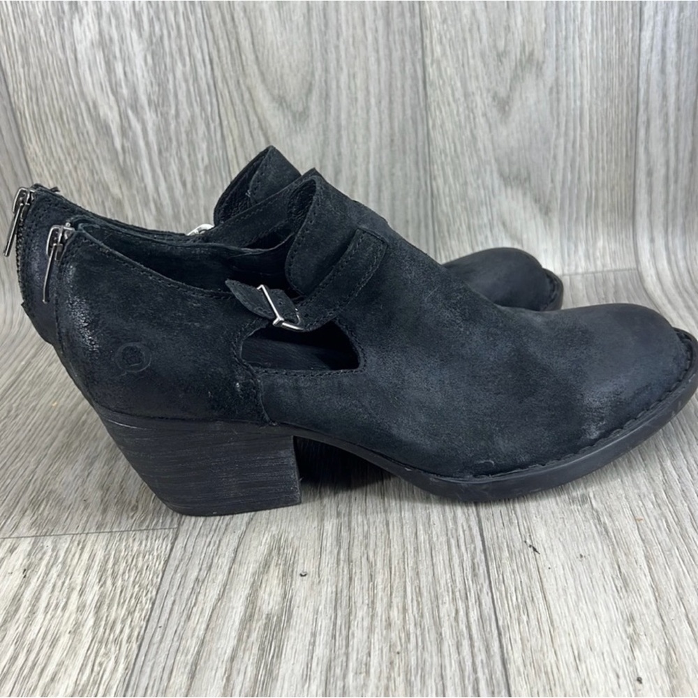 Born Women's Black Suede Ankle Booties - Picture 7 of 10